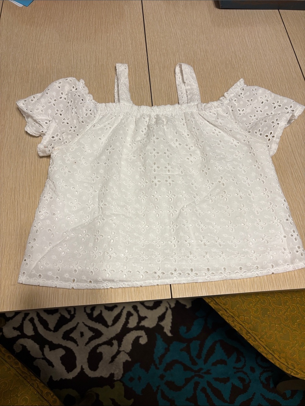Girls Sweet Stories White Eyelet Off-Shoulder and short set